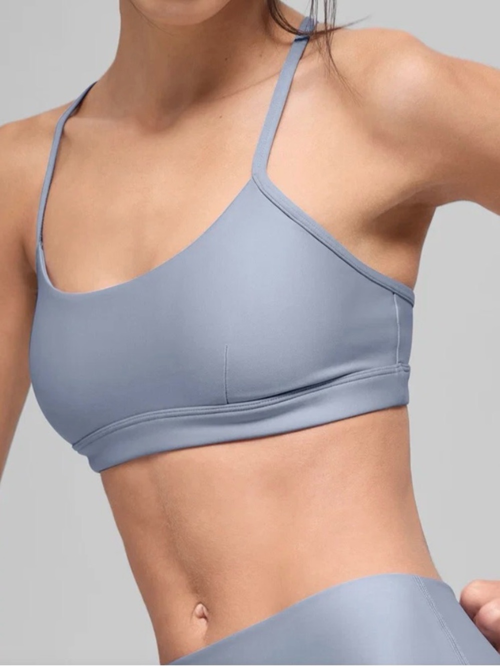 ALO Yoga Sky Blue Wireless Strappy Sports Bra #33